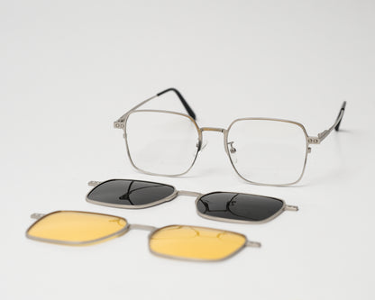 Square Clip On Glasses