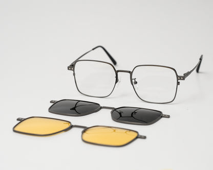 Square Clip On Glasses